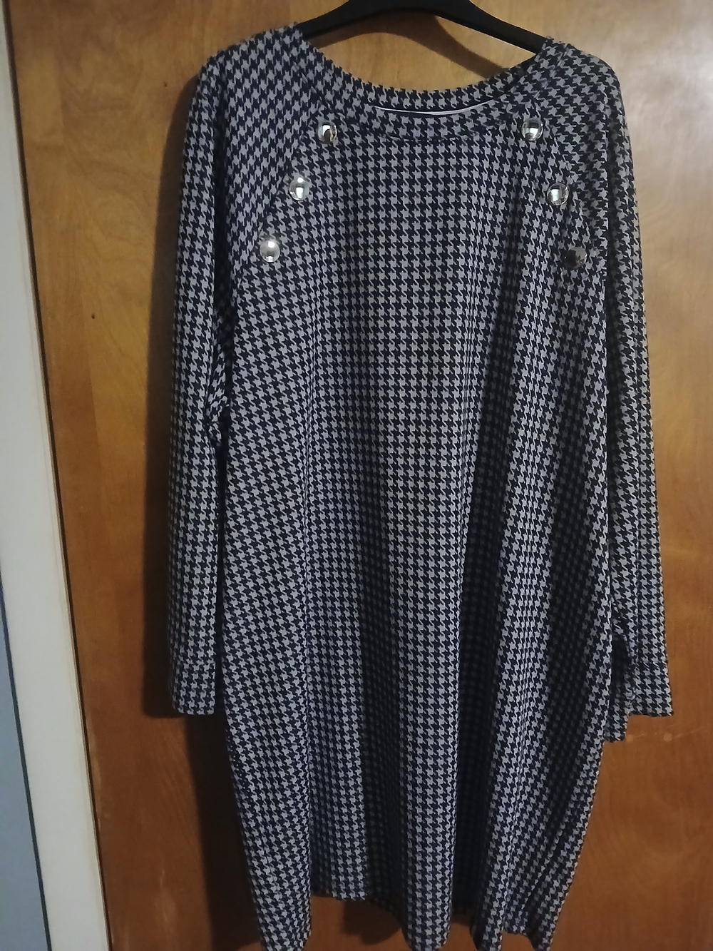 Tommy Hilfiger Black and White Houndstooth Dress Size 2X